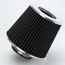 BLACK 2.75" 70 mm Inlet Cold Air Cone Replacement Performance Washable Clamp-On Dry Air Filter