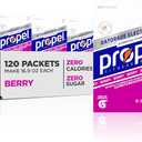 Propel Electrolyte Enhanced Water Drink Mix Powder Packets, Berry, Zero Calorie & 0 Sugar Hydration with Electrolytes and Vitamins C & E (120 Packets) (EXP 04/12/26)