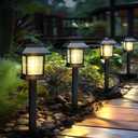 Greluna Solar Lights Outdoor,12 Pack 3000K Waterproof Auto On/Off Solar Pathway Lights for Your Garden, Landscape, Path, Yard, Patio, Driveway,Walkway Decor