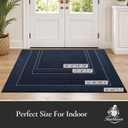 Dirt Trapper Door Mat 24"x 36", Non-Slip Entryway Rugs, Navy Blue | Washable Doormat, Stain Resistant and Absorbent Welcome Mat, Low Profile Floor Mats for Front Back and Entrance