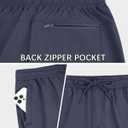 Men's Sweatpants Athletic Pants Joggers with Zipper Pockets Lightweight Quick Dry Workout Track Pants for Gym Running (M)