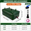 100 Gallon Water Storage Bladder, Premium Tear-Proof & Leakproof PVC Water Storage Tank, Portable Water Tank for Camping, Truck, RV Trips, Emergency, Outdoor & Wild Survival