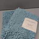 Laura Ashley  Astor Chenille Bath Mat | 100% Polyester | Premium Bathroom Dcor | Machine Washable | TPR Backing | Measures 17 x 24 | Aqua