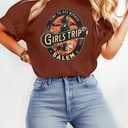 Halloween Shirt Salem Witch Shirt: Women Girls Trip Salem Tshirt Funny Halloween Tees (Brown, M)