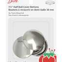 Dritz 213-60 Half Ball Cover Buttons, Size 60 - 1-1/2-Inch, 4-Sets