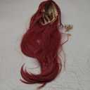 Long Red Pink Anime Costume Wig  High Temperature Heat Resistant Silk Fiber  Natural Looking Costume Wig for Halloween Party, Cosplay (Small Size)