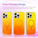 Aesthetic Case for iPhone 13 Pro Max Case for Women Girls, Compatible with Magsafe, Cute Girly Trendy Glitter Sparkly Rainbow Magnetic Protective Phone Cover, Matte Iridescent Yellow & Orange