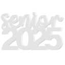 Senior 2025 Sign Graduation Decorations Class of 2025 Photo Booth Props for Photoshoot, Graduation Table Centerpieces Senior 2025 Letter Sign for Senior Night Decor Grad Party Supplies - White