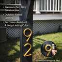 5 Floating House Number Modern House Numbers- zinc alloy Home Address Number with Exquisite Drawing Process-gold-Number 9