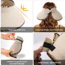 Sun Visor Hat for Women, Wide Brim Straw Summer UV Protection Hat, Foldable Roll-up Packable Beach Cap (Beige)