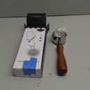 51mm Bottomless Portafilter for CM5418, 3 Ears Portafilter with 51mm Puck Screen Compatible for CASABREWS Espresso Machine CM5418, 3700Essential and 5418Pro, Stainless Steel Filter Holder and Filter (Silver&Wood)