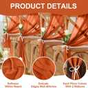 10 Pack 10ft Terracotta Chiffon Table Runners Wedding Table Runner Sheer Romantic Tulle Table Runner for Christmas Wedding Bridal Tea Party Baby Shower Birthday Party Table Decorations(120 x 12 in)
