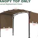 85''x 208'' Universal Doubleton Steel Pergola Replacement Cover for Pergola L-PG080PST, (Brown)
