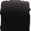 Travel Luggage Cover Baggage Suitcase Cover Protector Skins Stretchable,Washable&Anti-Scratch,Fits 18-32 Inch (Black, L(26-28 inch))