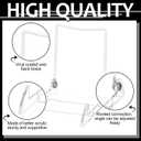 DoubleFill 24 Pcs Acrylic Plate Stand Adjustable White Wire and Clear Acrylic Display Easel 4. 75" H x 3. 8" W X5. 3" D Holder Stand for Display Plates and Pictures