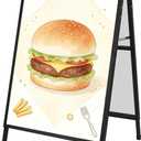 Heavy Duty 24x36 A-Frame Sidewalk Sign Double Sided Metal Sandwich Board