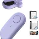 Remote Control Page Turner for Kindle Paperwhite Oasis Kobo eReaders,Kindle Clicker Page Turner Accessories for iPhone,iPad, Android Tablets Reading Novels,Camera Video Record&Shutter Selfie (Purple)