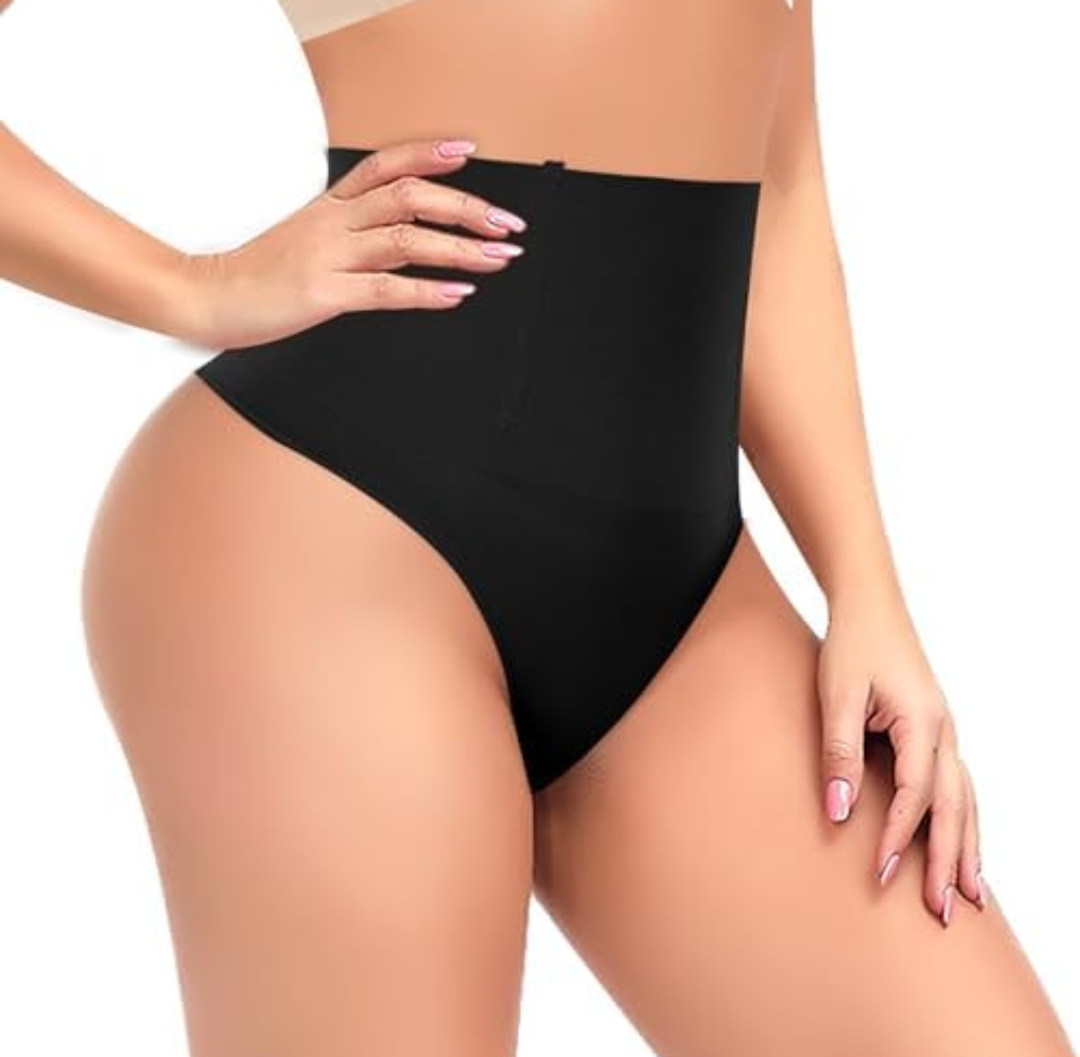 Thong Shapewear for Women Tummy Control Seamless High Waist Body Shaper Underwear Shaping Panties (Medium)