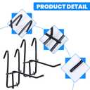 4 Inch Grid Wall Hooks, 100 Pcs Heavy Duty Gridwall Panel Hooks Store Garage Wall Mount Organizers Storage Grid Wall Display Hangers Gridwall Accessory for Retail, Craft Show, Home Setup (Black)