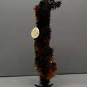 National Tree Company Tinsel Tree, Black, Orange, Halloween Collection, 24 in