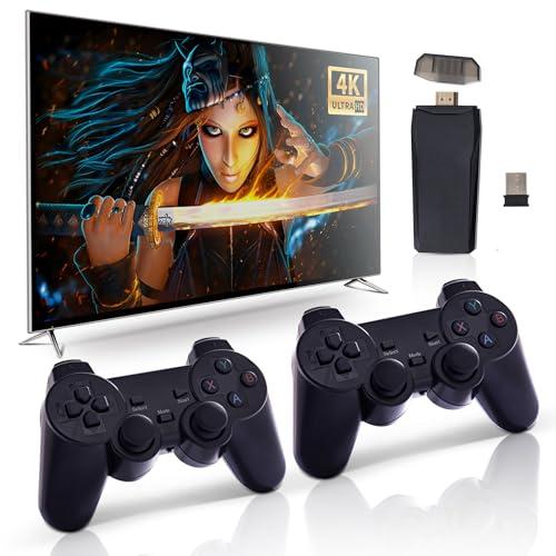 Wireless Retro Game Console, 25000+ Games Built-in, 4K HDMI Output, 9 Emulators, Dual 2.4GHz Wireless Game, Plug and Play Video Games
