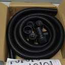 Shop Vacuum Dust Collection Hose Kit,12 Ft Dust Power Tools Hose Kit with 5 Fittings/Attachments for Shop Vacuums,Workshop, Wet/Dry, Fits Multiple Types/Brands of Woodworking Power Tools