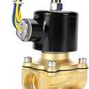 Beduan Brass Electric Solenoid Valve, 1/2" 110V Air Valve Normally Colsed for Water Air Gas Fuel Oil