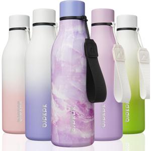 BJPKPK Insulated Water Bottles, 18 oz Stainless Steel Metal Water Bottle with Strap, BPA Free Leak Proof Jugs, Mugs, Flasks, Reusable Thermal Flasks for Sports & Travel, Dawn