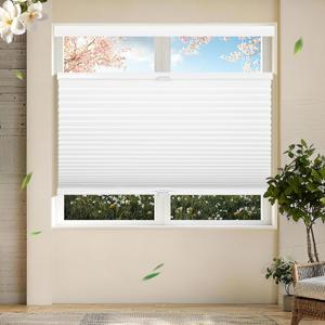Allesin Top Down Bottom Up Cellular Shades,Blackout Blinds Noise Reduction,Cordless Cellular Shades Room Darkening Honeycomb Blinds,Blackout (White,27"x64")