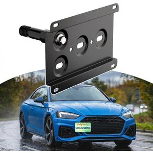 Front License Plate Bracket Compatible with Audi A4 A5 A7 S4 S5 S7 RS5 RS7 etc No Drill Tow Hook License Plate Holder, Car Tag Frame, Bumper Relocator Adapter