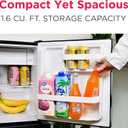 FRIGIDAIRE Black Retro Mini Refrigerator-Energy Saving-Adjustable Thermostat Control-Side Mounted Bottle Opener-Ideal for Dorm, Office, RV, Garage, Apartment 1.6 Cubic Feet