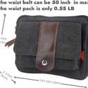 Canvas Belt Bag for Men, Tobacco Pipe Waist Purse, Smoking Accessory Waist Bag for Hiking Camping Riding Fishing