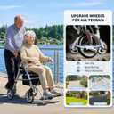 Foldable Rollator Walker for Seniors with Seat, Rolling Walkers