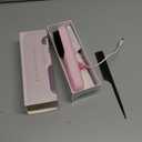 Go Brush Pro 2026 Hair Straightener Brush 300 Million Negative Ionic Portable Hair Straightener Comb for Women with 4 Temps Fast Heating MCH Ceramic Coating Smooth Frizz Hair Light Pink