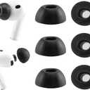 Replacement Memory Foam Ear Tips for AirPods Pro 3 Earbuds, Ultimate Comfort, Compatible with AirPods Pro 3rd Generation 2025, 3 Pairs (Black, Medium)