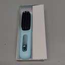 Go Brush Pro - Cordless Hair Straightener Brush Portable Comb for Travel, USB Charging, Fast Heating, with LCD Display (Blue)