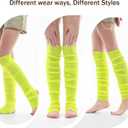 VIBILIA 31.5 Inch Leg Warmers Thigh High Socks Non-Slip Over Knee Footless Extra Long Warm Winter Socks for Women Dance Yoga (Yellow)