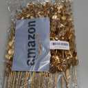 50 Pcs Gold Flowers Gold Eucalyptus Leaves Stems 15'' Faux Eucalyptus Leaves Decor Fake for Wedding Party Bouquet House Home Farmhouse Vase DIY Craft