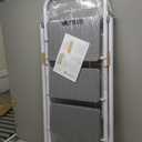 DUMOS Step Ladder, 3 Step Stool Foldable with Anti-Slip Pedal & Comfortable Handrail, 800lbs Capacity Sturdy Steel Ladder, Portable Heavy Duty Step Stool for Kitchen, Garage & Outdoor Use, Grey (Gray)