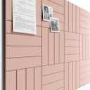 Bumusty Large Cork Board 47"x35" Alternative  12 Pack Felt Wall Tiles with 70 Safe Removable Adhesive Tabs, 30 Pushpins, Cork Boards for Walls Pin Board Bulletin Board Office Decor (Pink)