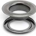 CRAFTMEMORE 5/8" (16MM) Hole 50 Sets Grommets Eyelets with Washers for Leather, Tarp, Canvas (Gunmetal)