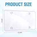 Datanly 6 Pack Clear License Plate Covers Unbreakable Novelty Licenses Plate Protector 12.2"x6.3" Novelty Clear Bubble Protector License Plates Frame for Car Tag, Front and Back with Fastening Screws