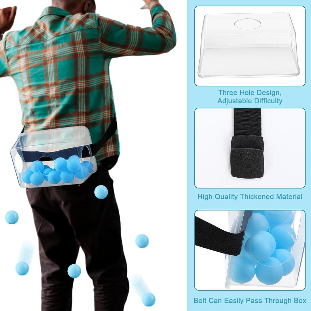 Swing Shaking Balls Game Set - 1 Pack Interactive Baby Shower Swing Balls Games with 35 Balls, Belt and box, Hilarious Ice Breaker for Gender Reveal, Bridal Showers & Family Party Fun (Blue)