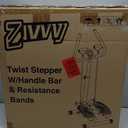 ZIWWVY Stepper Machine with Resistance Bands, Mini Stepper with 300LBS Weight Capacity, Twist Stepper for Full Body Workout, Adjustable Step Height, Smooth and Quiet, Step Machine for Men Women