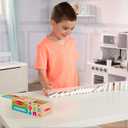 Melissa & Doug Dominoes Tabletop Game with 28 Colorful Tiles in Wooden Storage Box