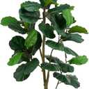 Artificial Fiddle Leaf Fig Tree 7FT, Large Realistic Faux Ficus Lyrata Plant with Pot Large Faux Plant for Indoor Outdoor Home, Office, Living Room, Bathroom Decor