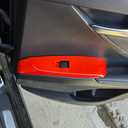 Kolya Compatible with 2018 2019 2020 2021 2022 2023 2024 2025 Toyota Camry Accessories Door Window Switch Panel Cover Window Control Button Trim (Red Color)