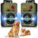 Rechargeable Ultrasonic Dog Control Devices, Anti Barking Device for Dogs 33FT Silencer Sonic Barking Deterrent for Indoor/Outdoor, Auto Bark Deterrent Devices with 3 Modes Safe for Dog & People