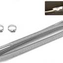 1In x 98.4In Stainless Steel Exhaust Hose, Flexible Diesel Heater Exhaust Pipe for Parking Air Heater, Generator & Fuel Tank Vent