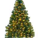4.5Ft PVC Pre-lit Christmas Tree Hinged 200 LED Light Metal